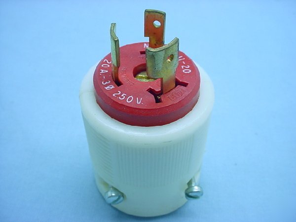 Leviton L11-20 locking plug twist lock 20A 250V 3Ã¸