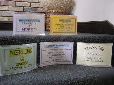 Menu/leaflet holder/ catering /advertising stand/ signs