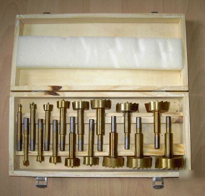 New brand 16 pce forstner drill bit set + storage case