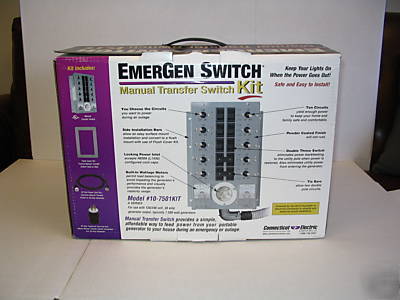 New emergen generator transfer switch kit 10 circuit