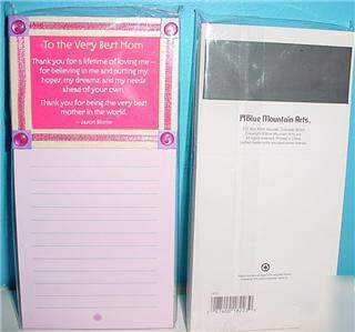New to the very best mom decorated magnetic note pad 