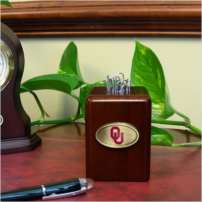 Oklahoma university paper clip holder