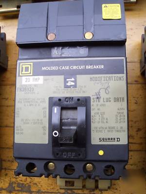 Square d circuit breakers (350 a, 225 a, 200A, 20 a)