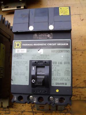 Square d circuit breakers (350 a, 225 a, 200A, 20 a)