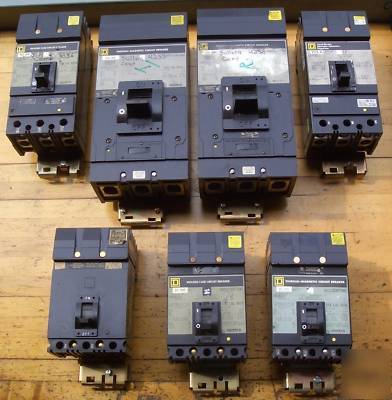 Square d circuit breakers (350 a, 225 a, 200A, 20 a)
