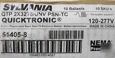 Sylvania 51405 ballast QTP2X32T8/unv psn-tc 10-pack