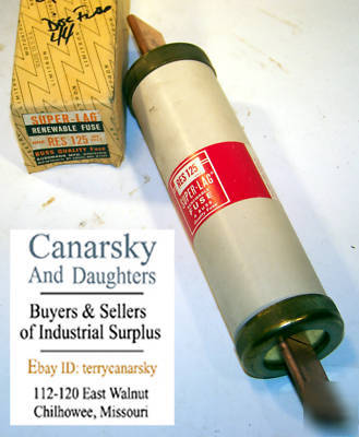 New 1 bussman res-125 renewable fuse 