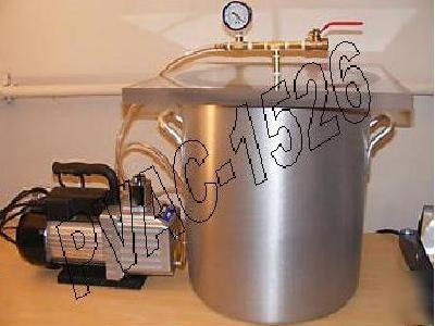 New 10-gallon vacuum chamber and 6CFM vacuum pump ( )