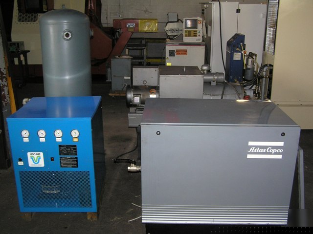 Shop rotary screw air compressor set air dryer tank