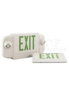 120/277V led exit sign & emergency light combo green bn