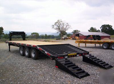 2010 3 axle gooseneck equipment trailer-20' plus 5' hd