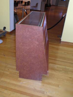 5 ft lighted wood display counter