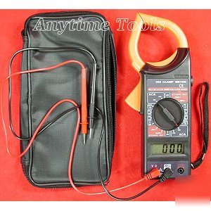Clamp on digital multimeter lcd meter amp test tester