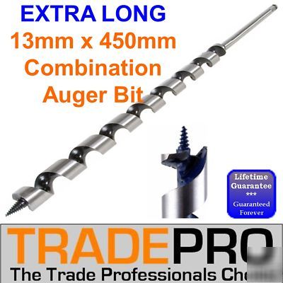Combi wood auger drill bit 13MM x 450MM *extra long*