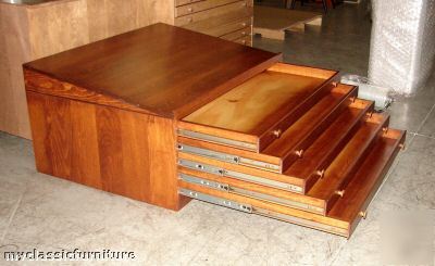 Flat file map cabinet blueprint architect top worktable