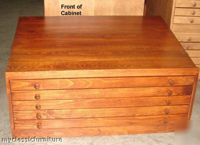 Flat file map cabinet blueprint architect top worktable