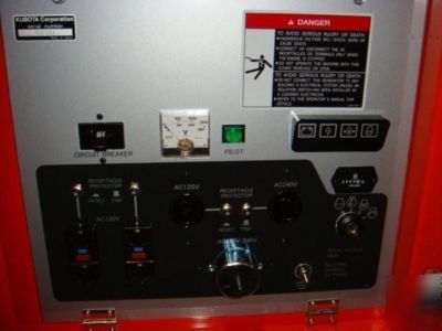 Kubota self contained 11KW diesel generator