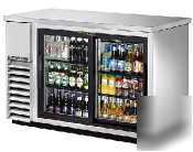 New back bar cooler - three section - stainless s