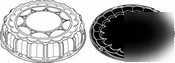 Plastic smartlockÂ® caterwareÂ® black scallop rim flat