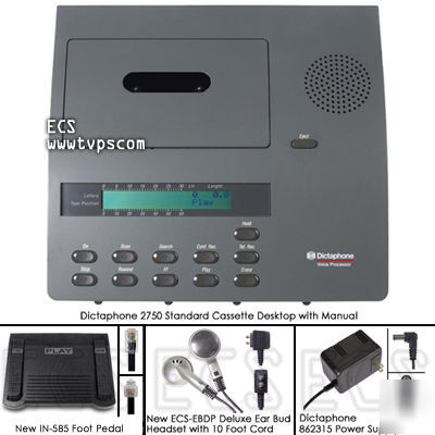 Dictaphone 2752 2 speed standard cassette transcriber