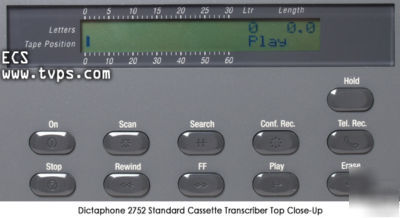 Dictaphone 2752 2 speed standard cassette transcriber