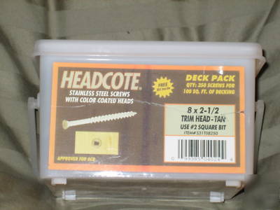 Headcote trim head stainless screws