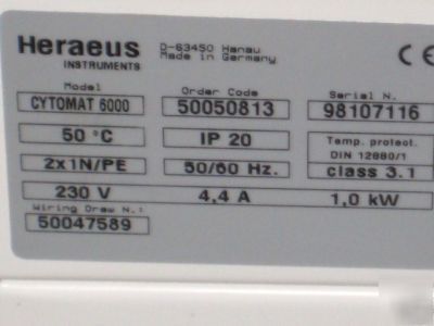 Heraeus cytomat 6000 automated plate shuttle incubator