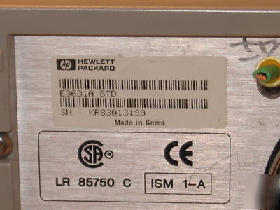 Hp E3631A triple output dc power supply 6V/5A or 25V/1A