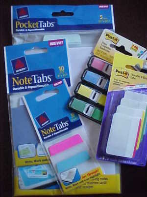 Lot of 5 ~ avery & post-it tabs, flags
