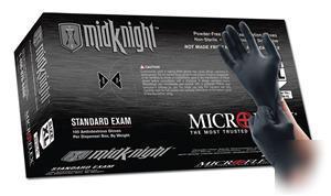 Microflex midknight nitrile black powder free glove xxl