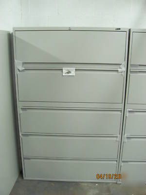 New (5) drawer lateral file cabinet by global .. brand 