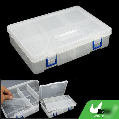 Plastic compartments electronic components box case
