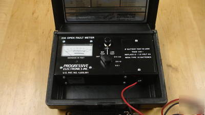 Progressive electronics model 230 open fault meter used