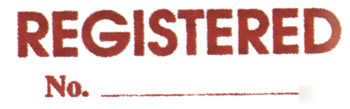 Registered rubber stamp