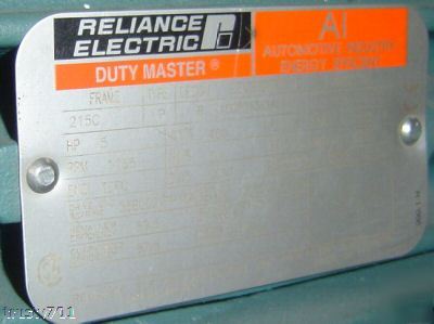 Reliance premium motor P21G3894 5HP 1765RPM 3PH 215C