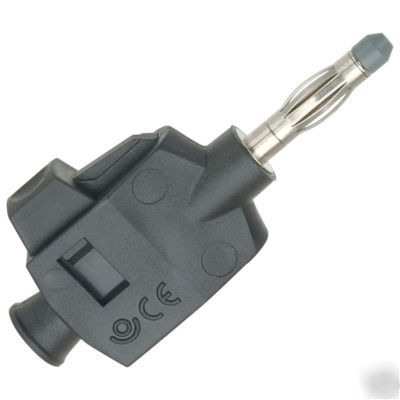 Single pole 4MM quick connect plug black x 1