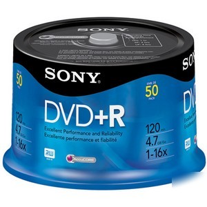 Sony 50DPR47RS4 -sony 16X dvd-r media - w/ 2 y