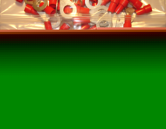 100 pcs red ring terminals 22-18 gauge wire 1/4