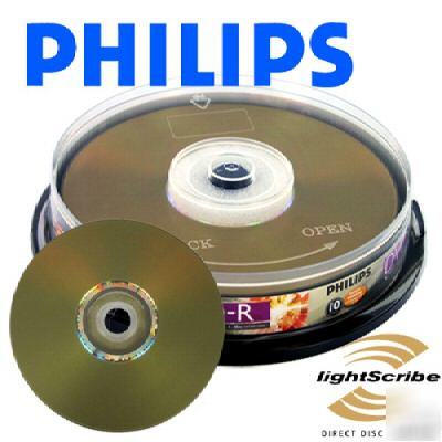 25 philips lightscribe 16X dvd-r media disk free ship