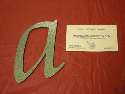6 inch tall metal sign letters. 11 ga steel. 