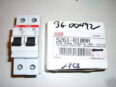 Abb 1 pole circuit breaker S261-B10NA qty. 2