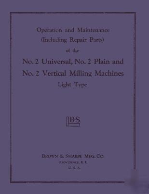 B&s no.2 light parts and operator's manual vert. horiz.