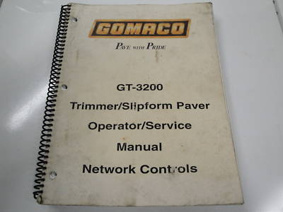 Gomaco gt-3200 trimmer slipform paver service manual