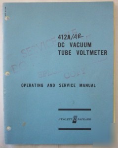 Hp model 412A/ar operating and service manual