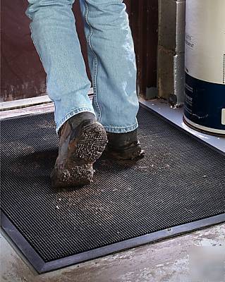 Industrial/commercial entrance rubber floor/door mat