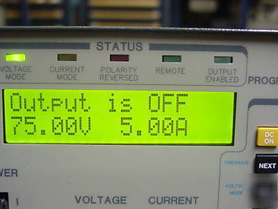 Kepco mbt 75-5M programmable power supply 75VOLTS-5AMPS
