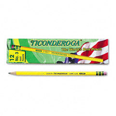 New ticonderoga yellow pencil, #3 hard lead, dozen