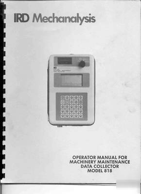 Operator manual ird mechanalysis model 818 vibration
