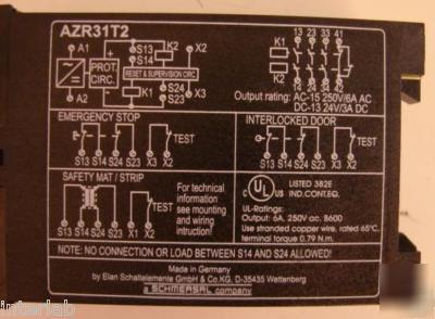 Schmersal safety relay 24 vdc AZR31T2