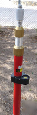 Seco adj. 3-section 5.2 to 11.8 ft. prism pole